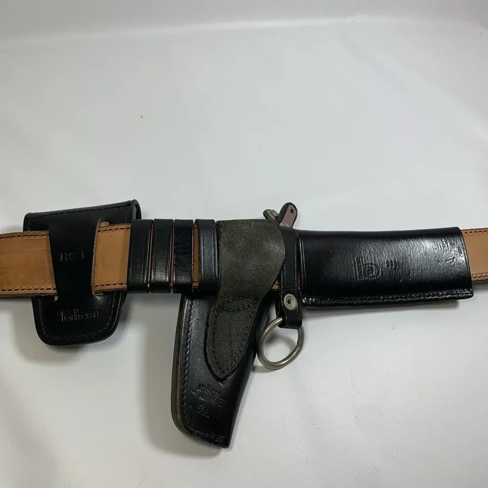 Triple K Mixson 71 Leather Duty Belt Size 36 Black w/ Accessories